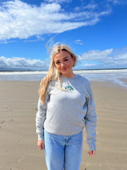Coastal Explorer Crewneck Sweatshirt- Heather Grey