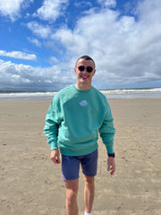 Coastal Explorer Crewneck Sweatshirt- Mint