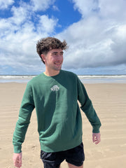 Coastal Explorer Crewneck Sweatshirt- Bottle Green