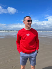 Coastal Explorer Crewneck Sweatshirt- Red