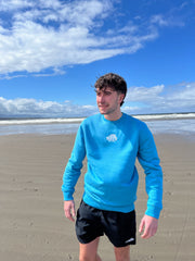 Coastal Explorer Crewneck Sweatshirt- Bright Blue